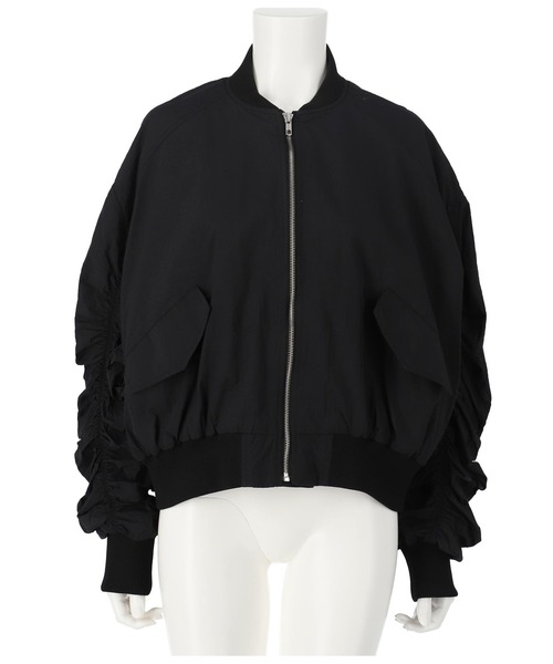 ANAP（アナップ）の「シャーリングMA-1（ブルゾン・レディース・カーキ/ブラック・FREE）」の4枚目の写真