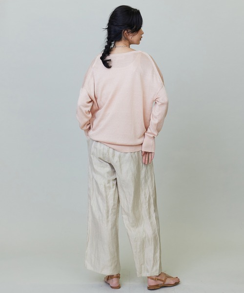 美品♪1er arrondissement リネンヴィスコースラフプルオーバー 美品♪1er arrondissement リネンヴィスコースラフプルオーバー