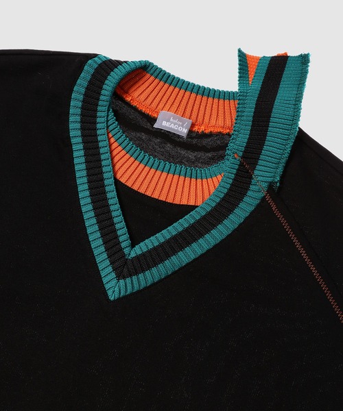 kolor BEACON(カラービーコン)の「23SBM-T06233(Tシャツ/カットソー・メンズ・グリーン/ブラック/ボルドー/ホワイト・2/3/1)」の6枚目の写真