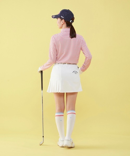 le coq sportif GOLF（ルコックスポルティフゴルフ）の「サイドプリーツスカート  吸汗 ストレッチ UVカット    レディース ゴルフウエア（スカート・レディース・ブルー/ピンク/ホワイト/ネイビー・7号/9号/11号/13号）」の11枚目の写真