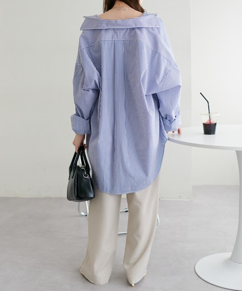 DISCOAT（ディスコート）の「テックリネンハイウエストウエストバックルワイドパンツ（その他パンツ・レディース・ライトグレー/ブラック・MEDIUM/LARGE）」の22枚目の写真