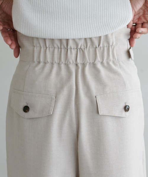 DISCOAT（ディスコート）の「テックリネンハイウエストウエストバックルワイドパンツ（その他パンツ・レディース・ライトグレー/ブラック・MEDIUM/LARGE）」の17枚目の写真
