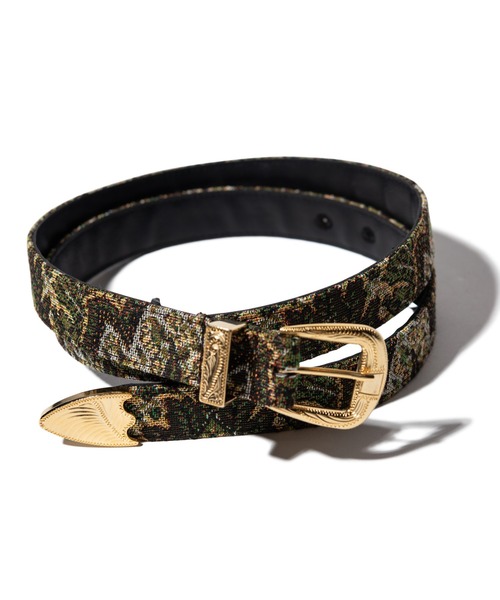 glamb（グラム）の「Gobelin Belt / ゴブランベルト（ベルト・メンズ・イエロー・FREE）」の2枚目の写真