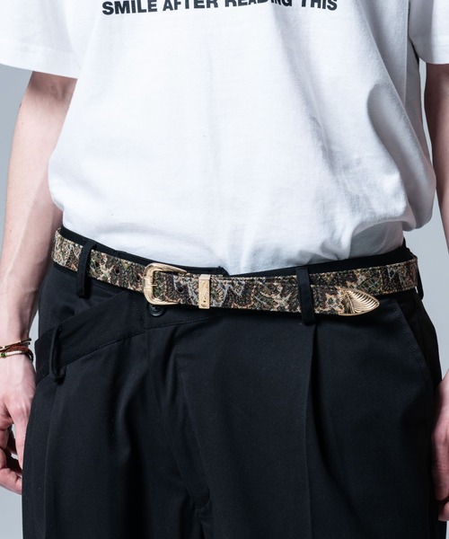 glamb（グラム）の「Gobelin Belt / ゴブランベルト（ベルト・メンズ・イエロー・FREE）」の7枚目の写真