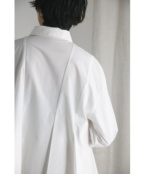 STYLEMIXER（スタイルミキサー）の「タックフレアシャツ（シャツ/ブラウス・レディース・ブラック/ホワイト/サックスブルー・FREE）」の12枚目の写真