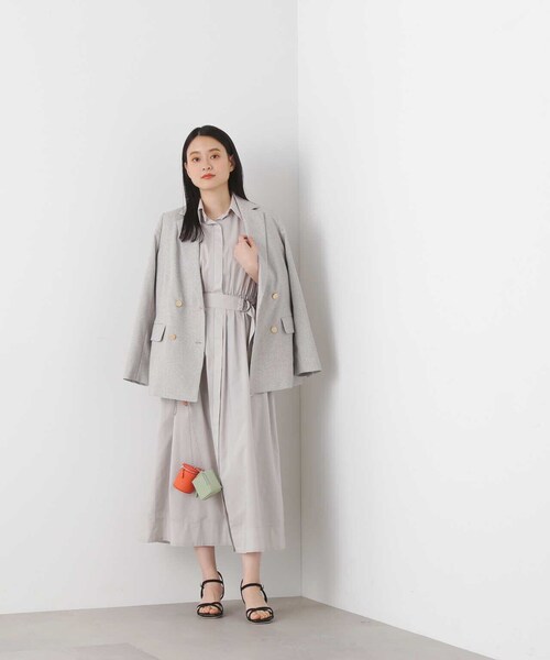 【SSizeLine】◆コットンボイルボリュームシャツワンピース