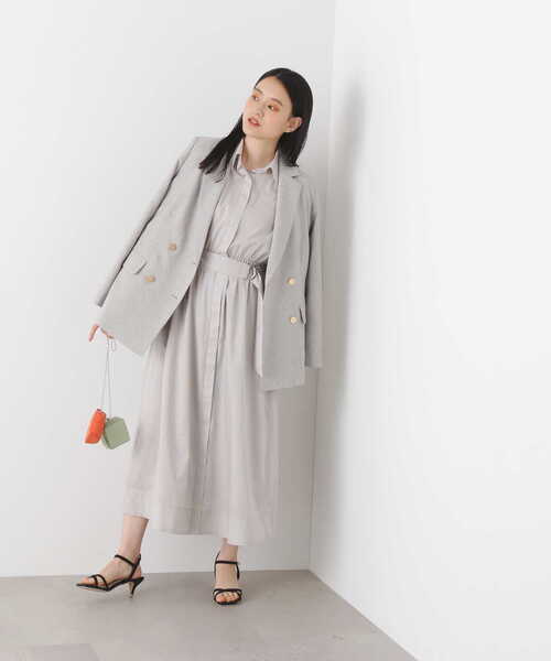 【SSizeLine】◆コットンボイルボリュームシャツワンピース