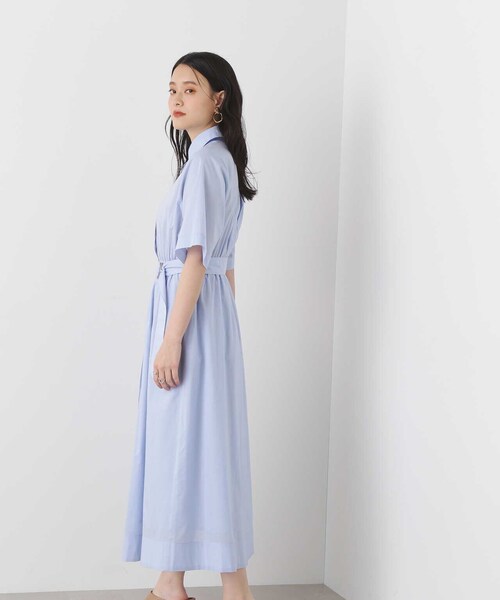 【SSizeLine】◆コットンボイルボリュームシャツワンピース