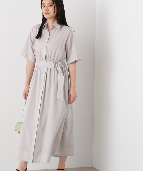 【SSizeLine】◆コットンボイルボリュームシャツワンピース