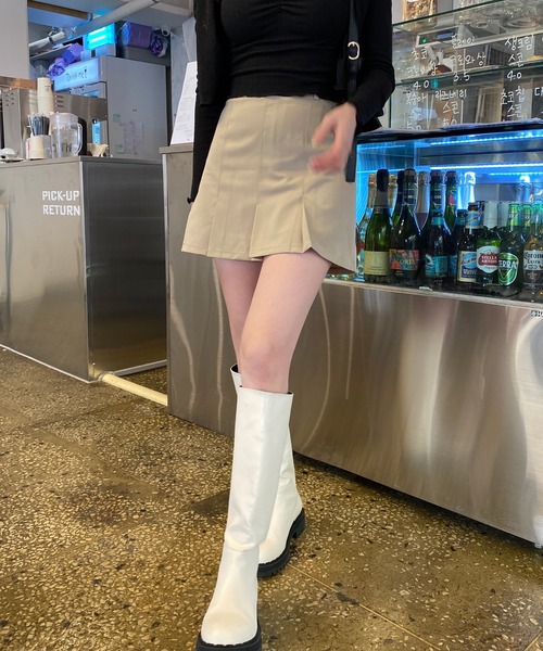 by muni:r(バイ ムニール)の「デイリー裾プリーツスカート(スカート・レディース・ベージュ/ブラック/グレー・FREE)」の18枚目の写真