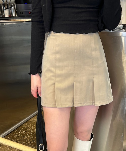 by muni:r(バイ ムニール)の「デイリー裾プリーツスカート(スカート・レディース・ベージュ/ブラック/グレー・FREE)」の11枚目の写真