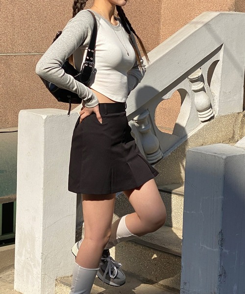 by muni:r(バイ ムニール)の「デイリー裾プリーツスカート(スカート・レディース・ベージュ/ブラック/グレー・FREE)」の19枚目の写真