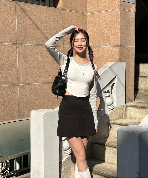 by muni:r(バイ ムニール)の「デイリー裾プリーツスカート(スカート・レディース・ベージュ/ブラック/グレー・FREE)」の12枚目の写真