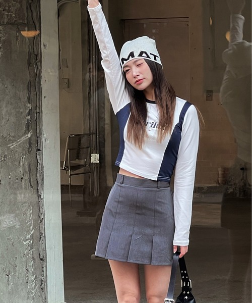 by muni:r(バイ ムニール)の「デイリー裾プリーツスカート(スカート・レディース・ベージュ/ブラック/グレー・FREE)」の7枚目の写真