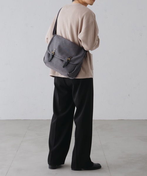 epnok（エプノック）の「ポストマンショルダーBAG（ショルダーバッグ・メンズ・ブラック/ブラウン/ベージュ/ダークグレー・FREE）」の9枚目の写真