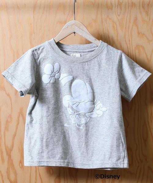 coen(コーエン)の「【coen kids】コーエン別注Disney(ディズニー)MinnieフロッキープリントTシャツ(100~150cm)(Tシャツ/カットソー・キッズ・グレー・120cm/110cm/140cm/150cm/100cm/130cm)」の5枚目の写真