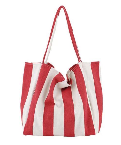 CORNERS(コーナーズ)の「ストライプトートバッグ(トートバッグ・レディース・ブラック/ベージュ/ネイビー/レッド/アイボリー/カーキ/ダークブラック/キャメル・FREE)」の8枚目の写真