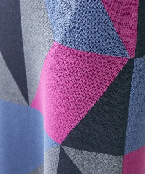 miclat（ミクラ）の「大きいサイズ　幾何学柄ニットスカート　miclat（スカート・レディース・グレー系/ベージュ系・LL/3L/4L/5L/L）」の20枚目の写真