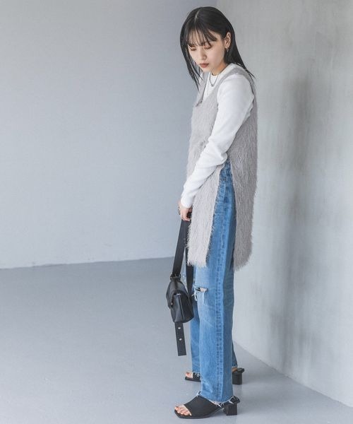 JEANASIS(ジーナシス)の「クラッシュストレートデニムパンツ/193870(デニムパンツ・レディース・ブラック/ブルー・SMALL/MEDIUM)」の20枚目の写真
