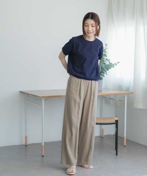 FORK&SPOON（フォークアンドスプーン）の「FORK&SPOON　ヘビーウェイト天竺ショートスリーブTシャツ（Tシャツ/カットソー・レディース・ブラック/オフホワイト/グリーン系その他/ピンク/ネイビー・1）」の9枚目の写真