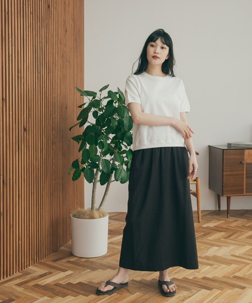 FORK&SPOON（フォークアンドスプーン）の「FORK&SPOON　ヘビーウェイト天竺ショートスリーブTシャツ（Tシャツ/カットソー・レディース・ブラック/オフホワイト/グリーン系その他/ピンク/ネイビー・1）」の21枚目の写真