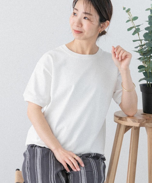 FORK&SPOON（フォークアンドスプーン）の「FORK&SPOON　ヘビーウェイト天竺ショートスリーブTシャツ（Tシャツ/カットソー・レディース・ブラック/オフホワイト/グリーン系その他/ピンク/ネイビー・1）」の22枚目の写真