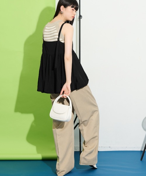 THE YOn（ザヨン）の「バルーンヘムキャミチュニック（キャミソール・レディース・ライム/シルバーグレー/ブラック・FREE）」の12枚目の写真