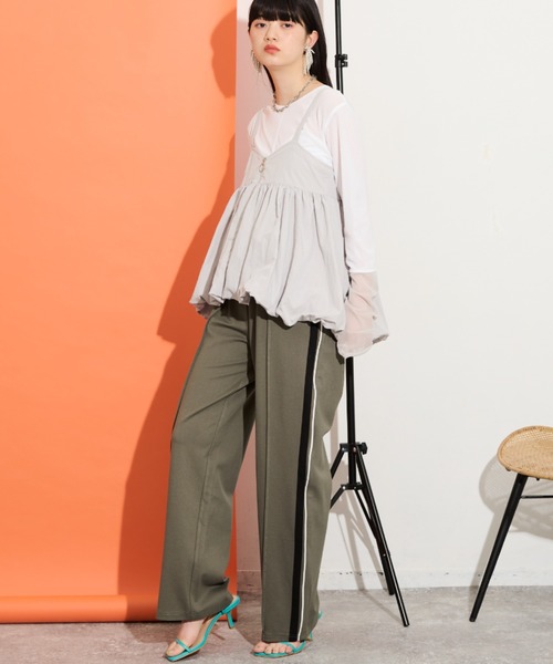 THE YOn（ザヨン）の「バルーンヘムキャミチュニック（キャミソール・レディース・ライム/シルバーグレー/ブラック・FREE）」の19枚目の写真