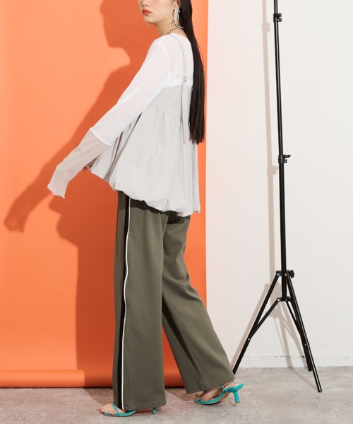 THE YOn（ザヨン）の「バルーンヘムキャミチュニック（キャミソール・レディース・ライム/シルバーグレー/ブラック・FREE）」の20枚目の写真