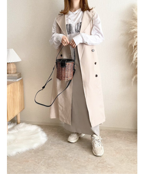 【柳バスケット使用】バケツかごバッグ