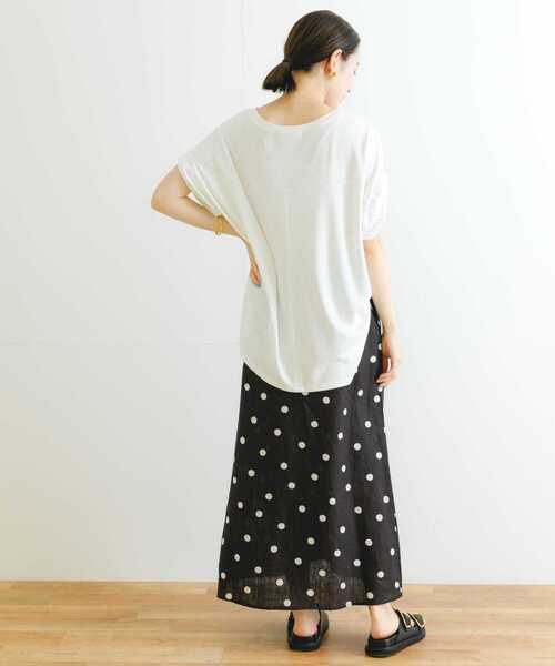 URBAN RESEARCH(アーバンリサーチ)の「Relax drape T-shirts(Tシャツ/カットソー・レディース・オフホワイト/チャコールグレー・FREE)」の10枚目の写真
