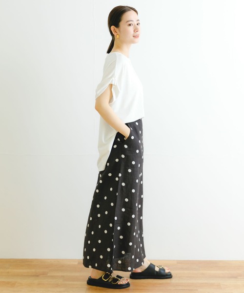 URBAN RESEARCH(アーバンリサーチ)の「Relax drape T-shirts(Tシャツ/カットソー・レディース・オフホワイト/チャコールグレー・FREE)」の11枚目の写真