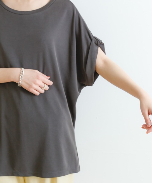 URBAN RESEARCH(アーバンリサーチ)の「Relax drape T-shirts(Tシャツ/カットソー・レディース・オフホワイト/チャコールグレー・FREE)」の12枚目の写真