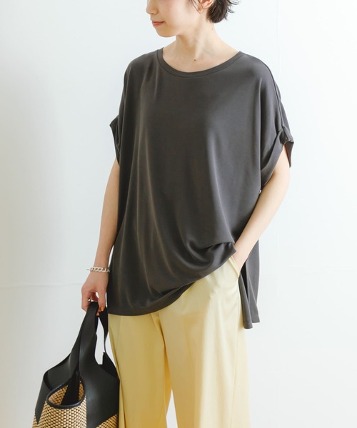 URBAN RESEARCH(アーバンリサーチ)の「Relax drape T-shirts(Tシャツ/カットソー・レディース・オフホワイト/チャコールグレー・FREE)」の15枚目の写真