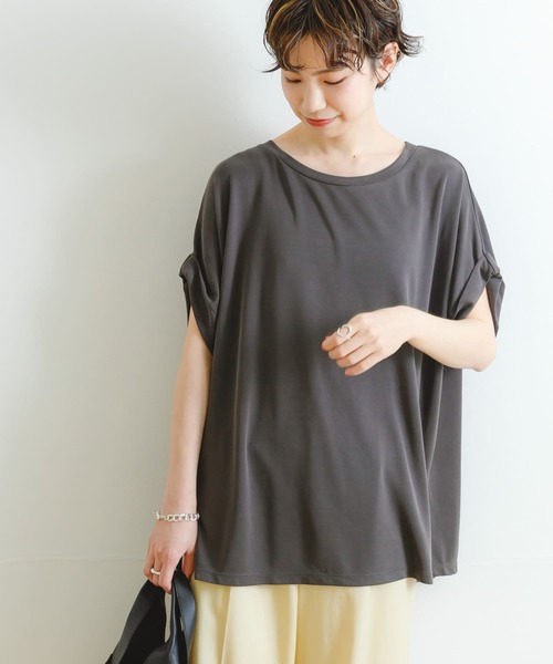 URBAN RESEARCH(アーバンリサーチ)の「Relax drape T-shirts(Tシャツ/カットソー・レディース・オフホワイト/チャコールグレー・FREE)」の17枚目の写真