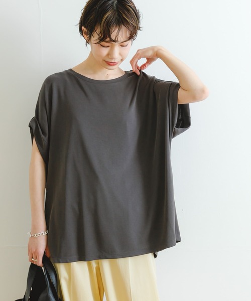 URBAN RESEARCH(アーバンリサーチ)の「Relax drape T-shirts(Tシャツ/カットソー・レディース・オフホワイト/チャコールグレー・FREE)」の18枚目の写真