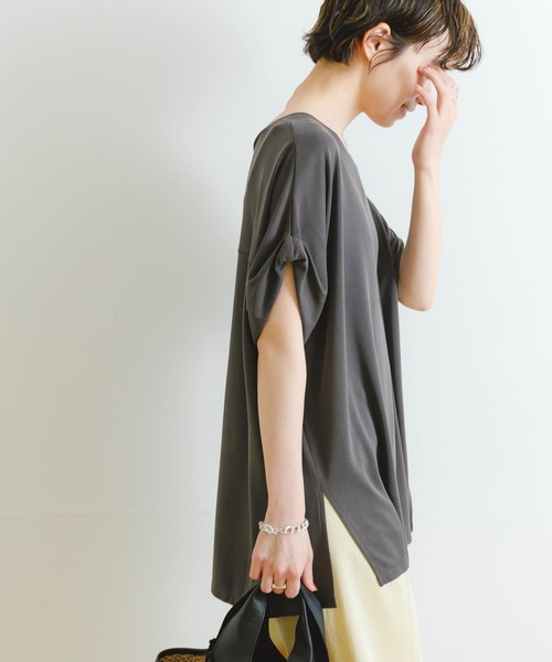 URBAN RESEARCH(アーバンリサーチ)の「Relax drape T-shirts(Tシャツ/カットソー・レディース・オフホワイト/チャコールグレー・FREE)」の20枚目の写真