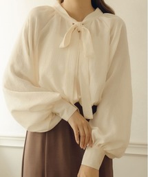 2WAYシアーボウタイブラウス
