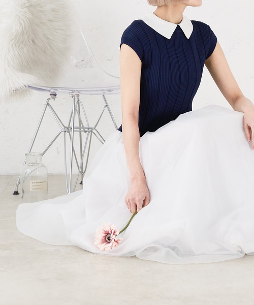 qumerry.（キュメリ）の「バックリボンフレンチプルオーバー（その他トップス・レディース・ネイビー/ブラック/ピンクベージュ・FREE）」の2枚目の写真