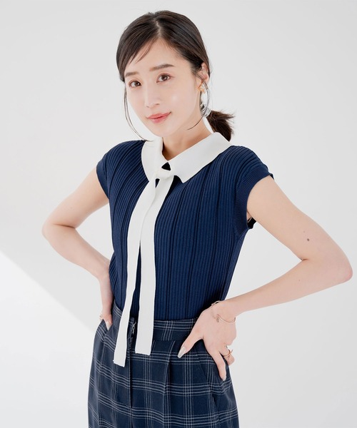 qumerry.（キュメリ）の「バックリボンフレンチプルオーバー（その他トップス・レディース・ネイビー/ブラック/ピンクベージュ・FREE）」の12枚目の写真