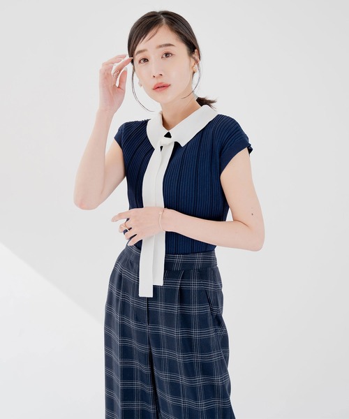 qumerry.（キュメリ）の「バックリボンフレンチプルオーバー（その他トップス・レディース・ネイビー/ブラック/ピンクベージュ・FREE）」の20枚目の写真