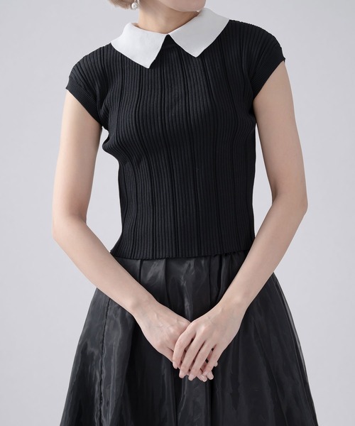 qumerry.（キュメリ）の「バックリボンフレンチプルオーバー（その他トップス・レディース・ネイビー/ブラック/ピンクベージュ・FREE）」の10枚目の写真