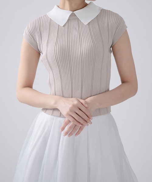 qumerry.（キュメリ）の「バックリボンフレンチプルオーバー（その他トップス・レディース・ネイビー/ブラック/ピンクベージュ・FREE）」の16枚目の写真