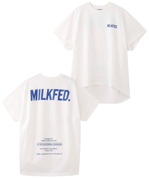 MILKFED.(ミルクフェド)の「BALLOON SS TOP(Tシャツ/カットソー・レディース・ホワイト/ブラック/オレンジ・ONE SIZE)」の2枚目の写真