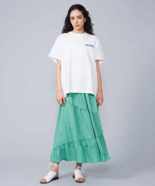 MILKFED.(ミルクフェド)の「BALLOON SS TOP(Tシャツ/カットソー・レディース・ホワイト/ブラック/オレンジ・ONE SIZE)」の14枚目の写真