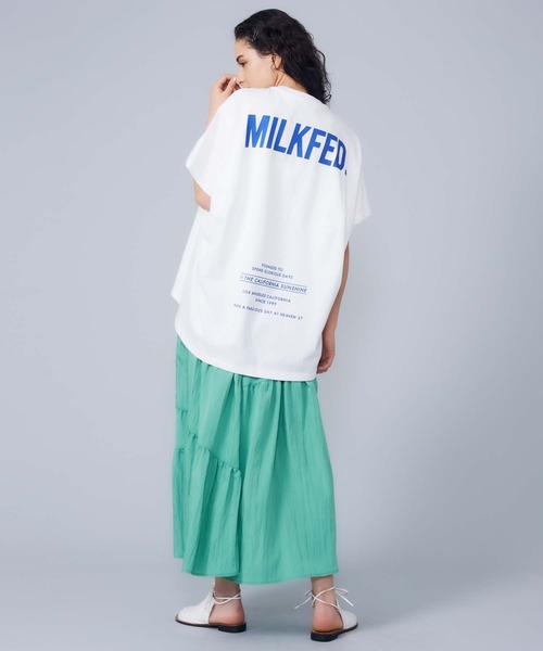 MILKFED.(ミルクフェド)の「BALLOON SS TOP(Tシャツ/カットソー・レディース・ホワイト/ブラック/オレンジ・ONE SIZE)」の12枚目の写真