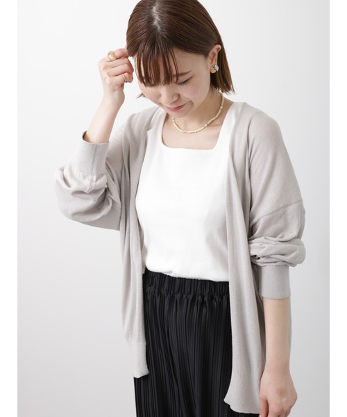 Lugnoncure（ルノンキュール）の「テレコスクエアネックタンクトップ（タンクトップ・レディース・ブラック/オフホワイト/ブルー/ミント・ﾌﾘ-）」の14枚目の写真