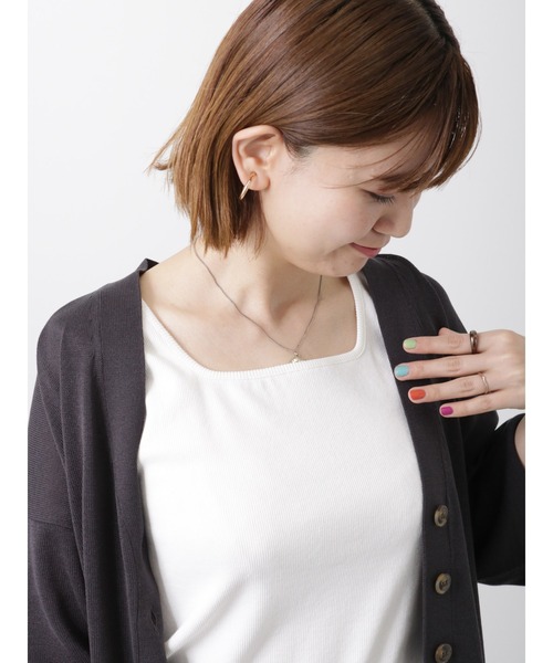 Lugnoncure（ルノンキュール）の「テレコスクエアネックタンクトップ（タンクトップ・レディース・ブラック/オフホワイト/ブルー/ミント・ﾌﾘ-）」の11枚目の写真