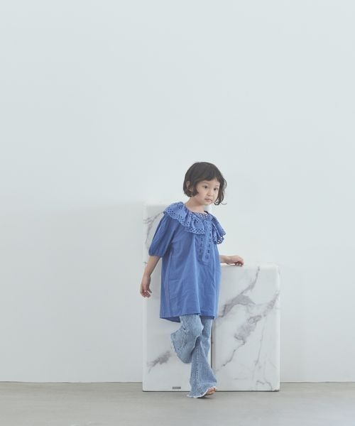 LOWRYS FARM（ローリーズファーム）の「ＩＮＤＩＡＩＳフリルワンピースＳＳ　198767（ワンピース・キッズ・ホワイト/ブルー・110cm/120cm/130cm/140cm/150cm）」の13枚目の写真