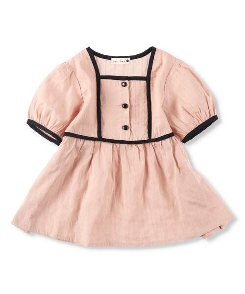 BRANSHES(ブランシェス)の「【プチレディ】配色パイピング半袖ブラウス(シャツ/ブラウス・キッズ・ピンク/ライトグリーン・100/150/110/130/140/120)」の11枚目の写真